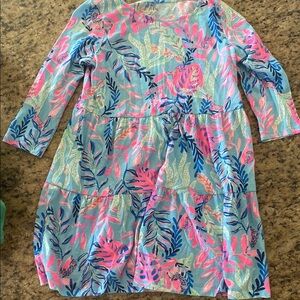 Lilly Pulitzer Pink and Blue 3/4 Sleeve Sundress